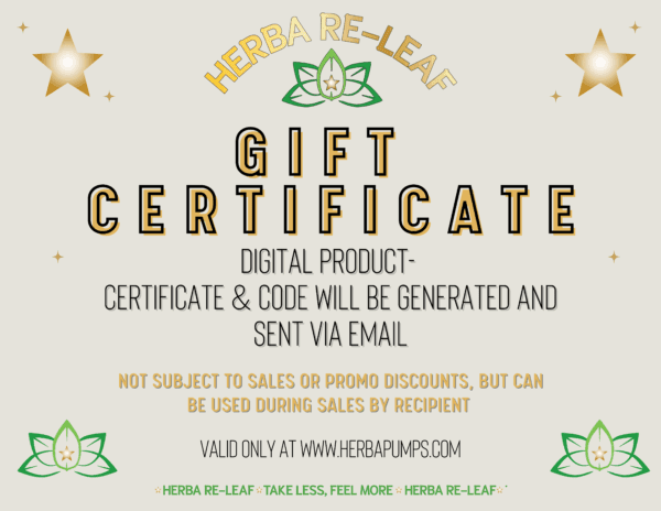 Herba Re-Leaf Botanical Gift Certificates