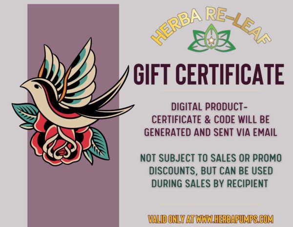 Herba Re-Leaf Botanical Gift Certificates