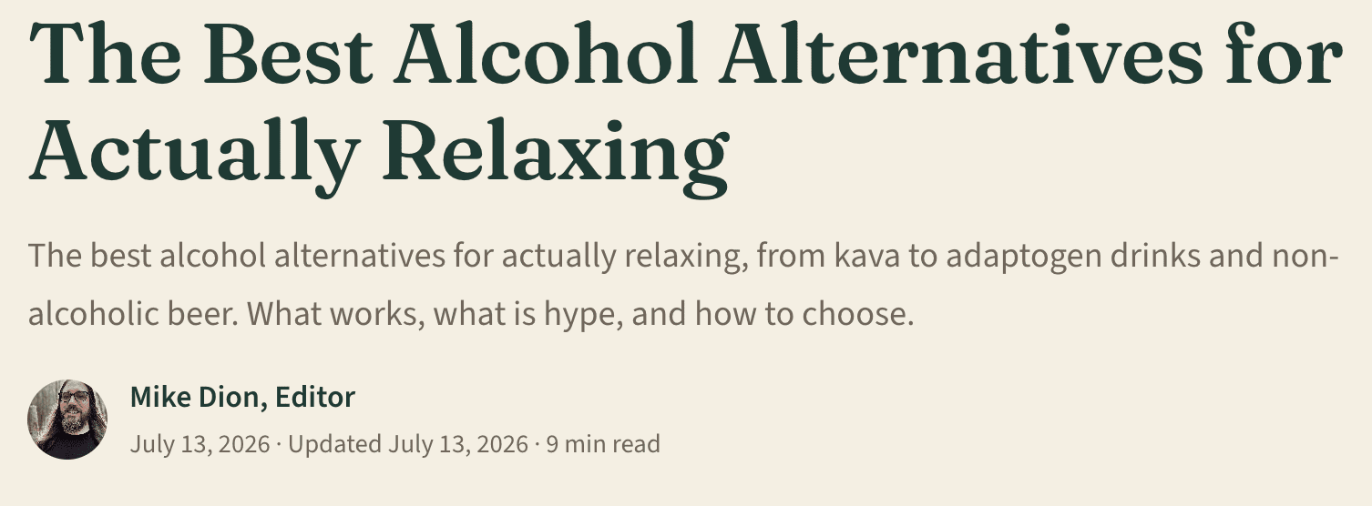 Featured image for “The Best Alcohol Alternatives for Actually Relaxing”